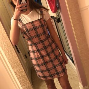 Pink plaid dress